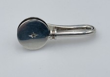 Vintage Anglais Argent Sterling & Diamant Crochet en Forme De Argent Pince