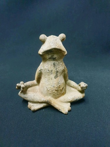 Grenouille zen fonte patine - zen,
