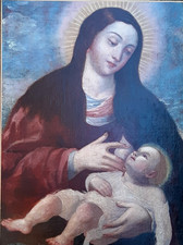 Tableau Religieux Marie Enfant Jesus Christianisme 77 x 57,5
