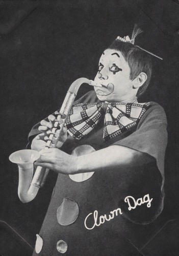 Carte photo clown noir - photo, et