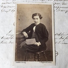 Photo Jeune Ecolier Darnay Poitiers XIXè Albumen 1880 Mode Fashion