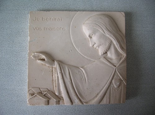 Plaque catholique reliquaire