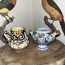 2 petits pots anciens faïence