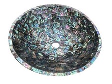 15 " Marbre Paua Coque Lavabo