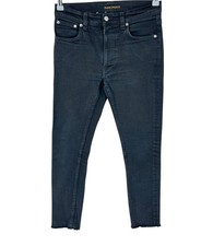 NUDIE JEANS Lean Dean Hommes Dry Ever Black Stretch Slim Jeans Taille W29 L28