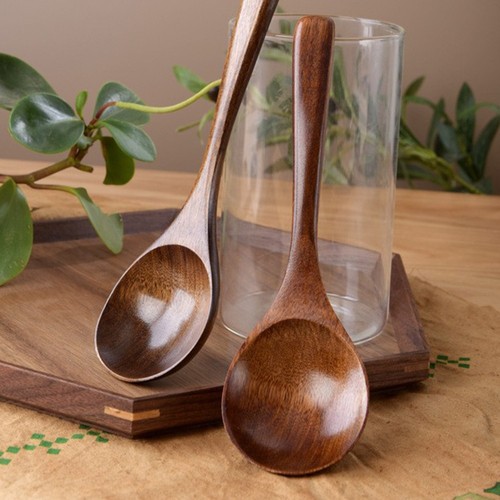 Cuillère bois lisse et - cuillère,