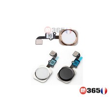 BOUTON HOME + NAPPE COMPLET IPHONE 6s ou 6s PLUS en NOIR BLANC ARGENT 