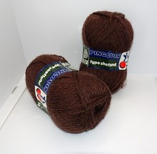 PINGOUIN Lot 14 Pelotes Type Shetland - 100% Laine Made in France Brun Roux