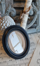 ANCIEN CADRE OVALE BOIS NOIRCI