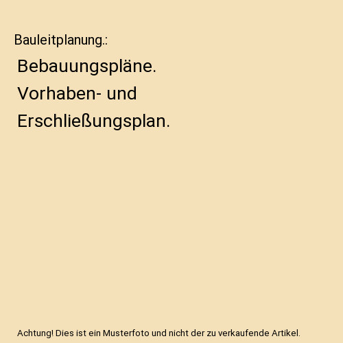 Bauleitplanung