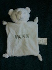 Doudou plat ours blanc IKKS   Etat neuf