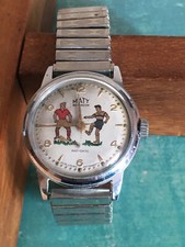 Vintage Montre Bracelet Homme Mécanique Automate Football Maty Besançon Acier