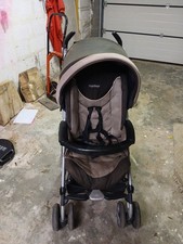 VEVOR Poussette légère compacte facile à plier dossier réglable gris clair noir