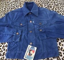 LEVI'S 1960s SLIM FIT TRUCKER WESTERN JACKET~BIG E WHITE TAG~BLUE COTTON~RARE~XS