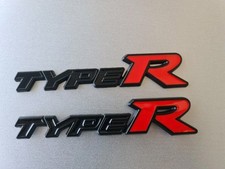 2 Logo Emblème Avant Calandre + Arriere Coffre TYPE-R  pour Honda En Métal New