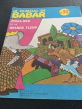 * LE JOURNAL DE BABAR N° 33 * 1971 Laurent de Brunhoff fleur train éléphant
