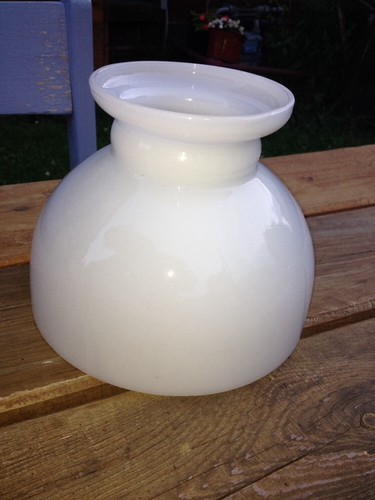 White milk glass chandelier - white,