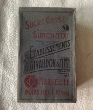 boite de sucre vide GIRAUDON 