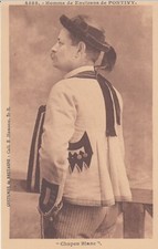 Carte postale ancienne COSTUMES BRETONS PONTIVY homme chupen blanc