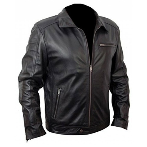 Veste cuir vache grain - veste, de