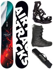 AIRTRACKS Set de Snowboard Planche Nord Sud + Fixation Master + Bottes + Sac 157