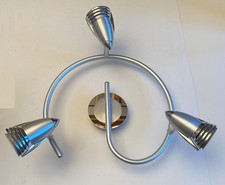 Plafonnier Luminaire Led Dessing 3 Spots au plafond moderne GU 10 Chromé