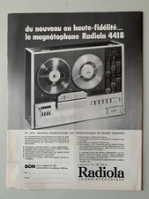 ANCIENNE PUBLICITE MAGNETOPHONE RADIOLA 4418