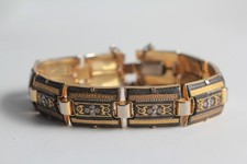 Bracelet acier damasquiné