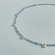 collier argent perles de