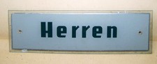 Ancien Panneau En Verre, Panneau WC Pour Hommes
