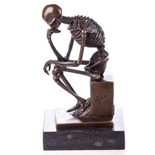 Sculpture penseur squelette - sculpture,
