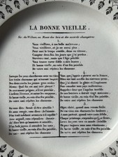 Assiette faïence parlante
