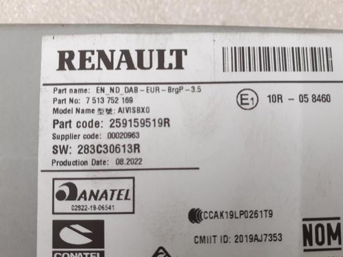 Autoradio origine renault - d'origine,