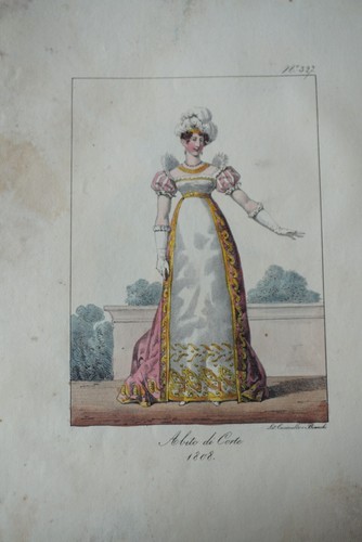 Belle litho couleur costume - belle,