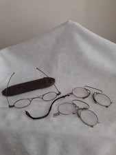 lot de 3 paires de lunettes pince nez lorgnons anciens déco collection 