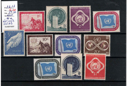 Lot timbres nations - lot,