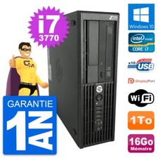 PC HP WorkStation Z220 SFF Core i7-3770 RAM 16Go Disque Dur 1To Windows 10 Wifi