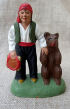 SANTON DE PROVENCE EN TERRE CUITE ESCOFFIER - LE GITAN À L'OURS - 7 cm