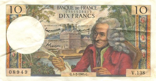 France billet francs - 10,