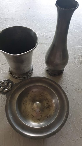 Vase gobelet cendrier etain - cendrier, en