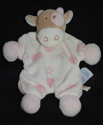 Doudou plat vache lola - , blanc