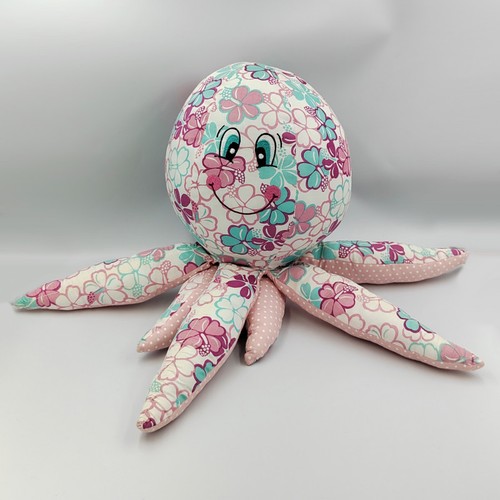 Grand doudou peluche pieuvre