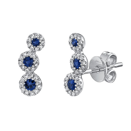 14k blanc diamant - diamant, saphir