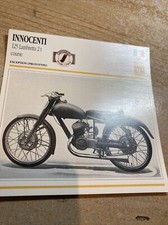 Innocenti 125 Lambretta 2T proto 1949 fiche carte moto collection Atlas Italie