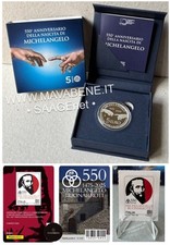 ITALIE 2025 MICHELANGELO LA CRÉATION 5 EURO + TIMBRE + CARTE PHILATÉLIQUE