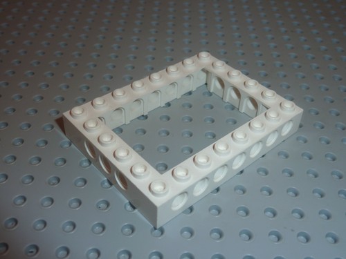 Lego white technic brick ref - white,