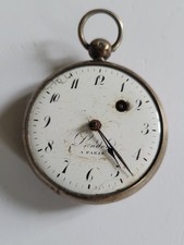 Ancienne montre à coq En Argent axe Balancier OK