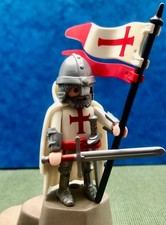 Playmobil Chevalier Knight Croisé Soldat Crusader 4534/4670 Moine Château Custom