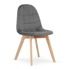 Fauteuil BORA - velours gris