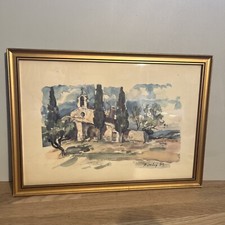 Tableau Aquarelle Chapelle